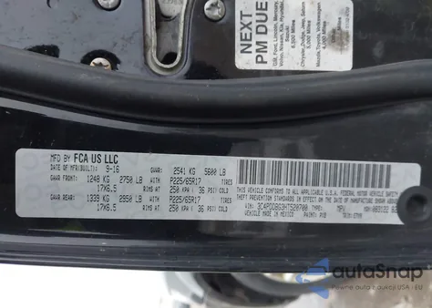 2017 Dodge Journey Sxt Awd z USA, uszkodzony, nr VIN 3C4PDDBG3HT520700